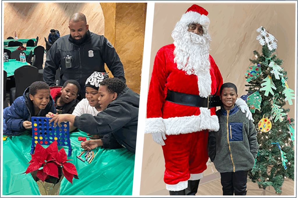 Santa with the children at DRMM