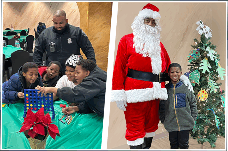 Santa with the children at DRMM