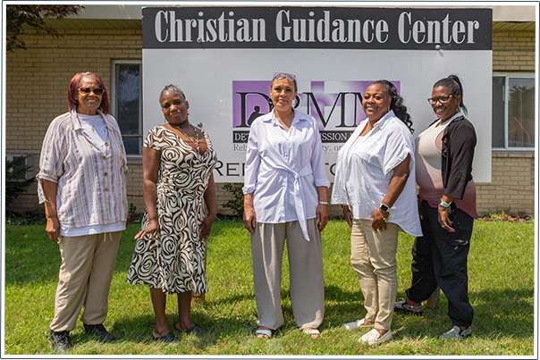 Staci and friends who helped anchor her to her new beginning in life.