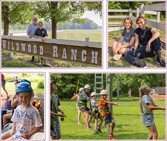 collage of kids at camp
